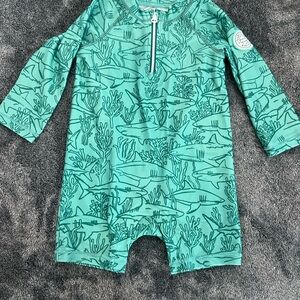 GAP Green Baby swimsuit with Ocean Print